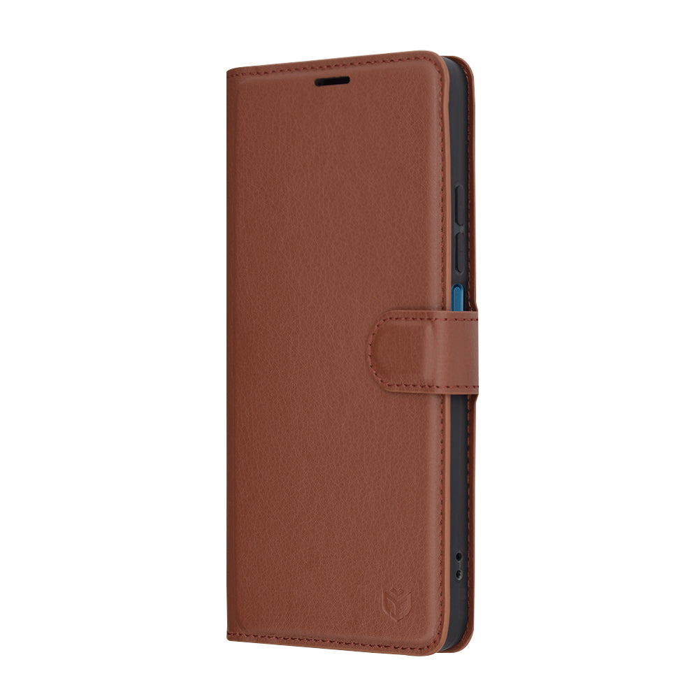 Калъф за Xiaomi Poco C75 / Redmi 14C, Techsuit, кожен портфейл, кафяв
