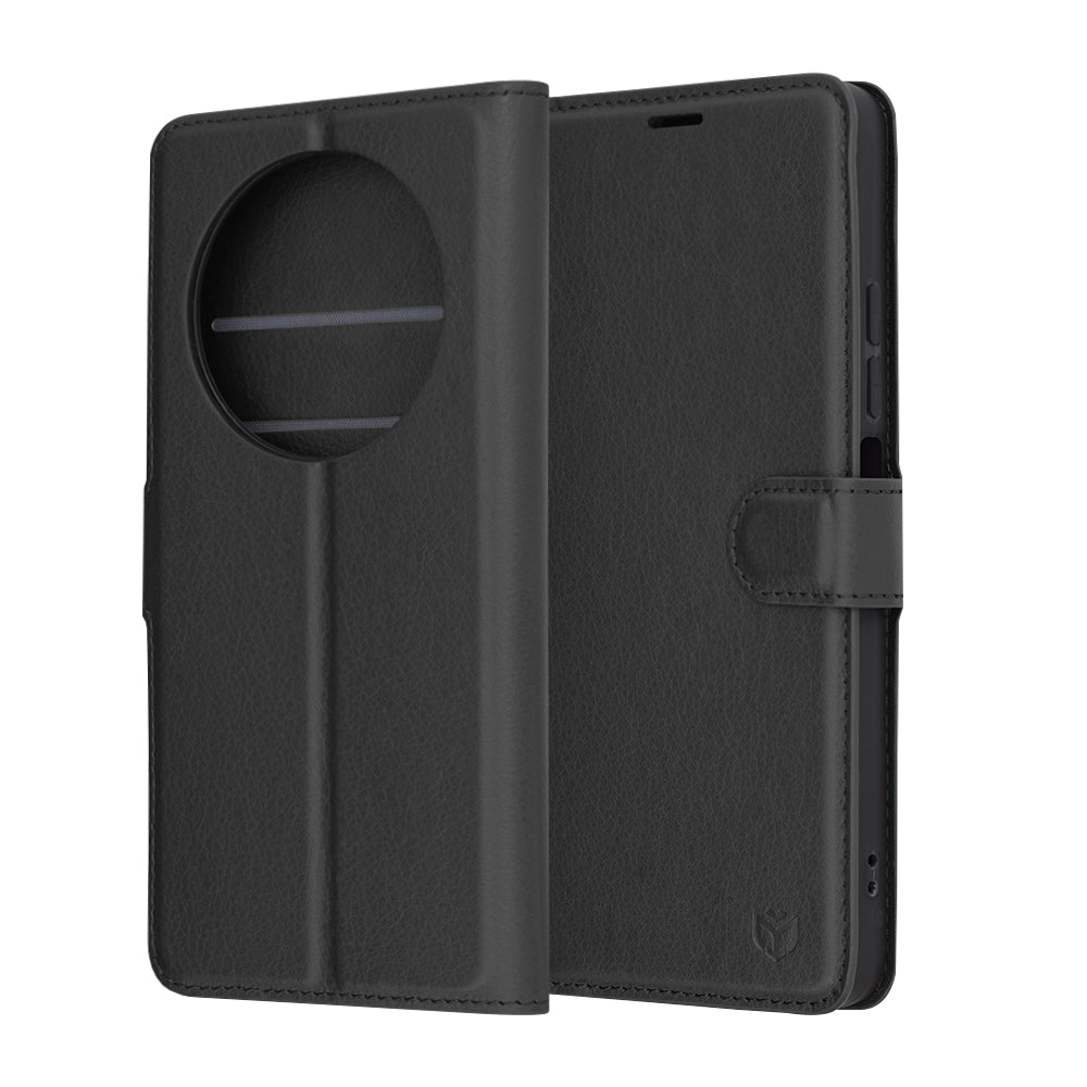 Калъф за Xiaomi Poco C75 / Redmi 14C, Techsuit, кожен портфейл, черен
