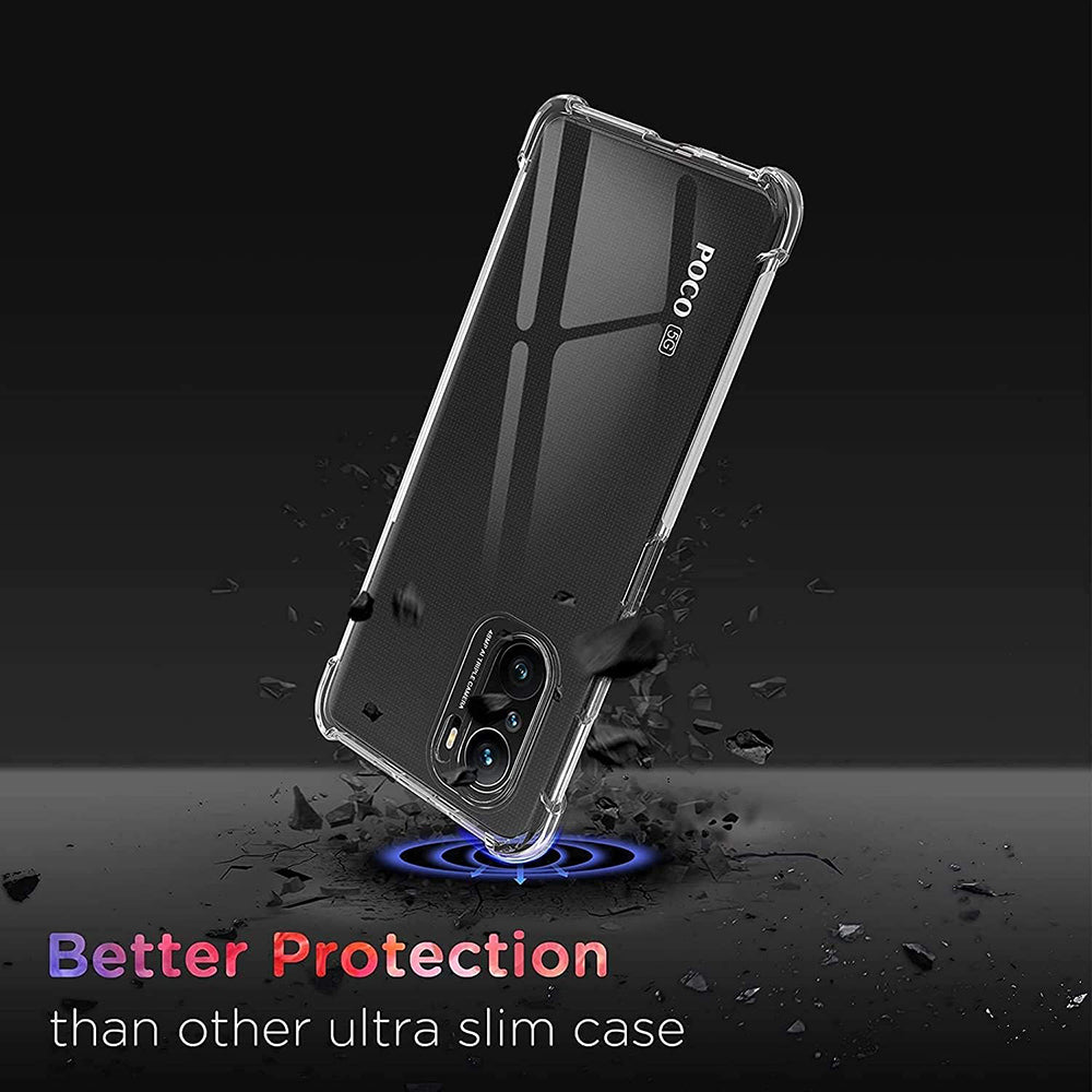 Калъф за Xiaomi Poco F3 / Mi 11i, Techsuit, противоударен прозрачен, прозрачен