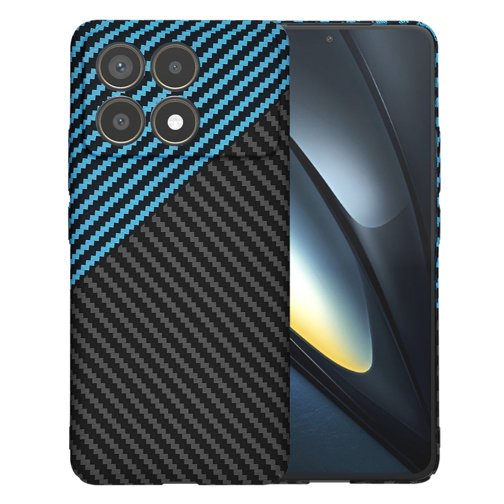 Калъф за Xiaomi Poco F6 Pro, Techsuit, Carbonite FiberShell, Черно Синьо