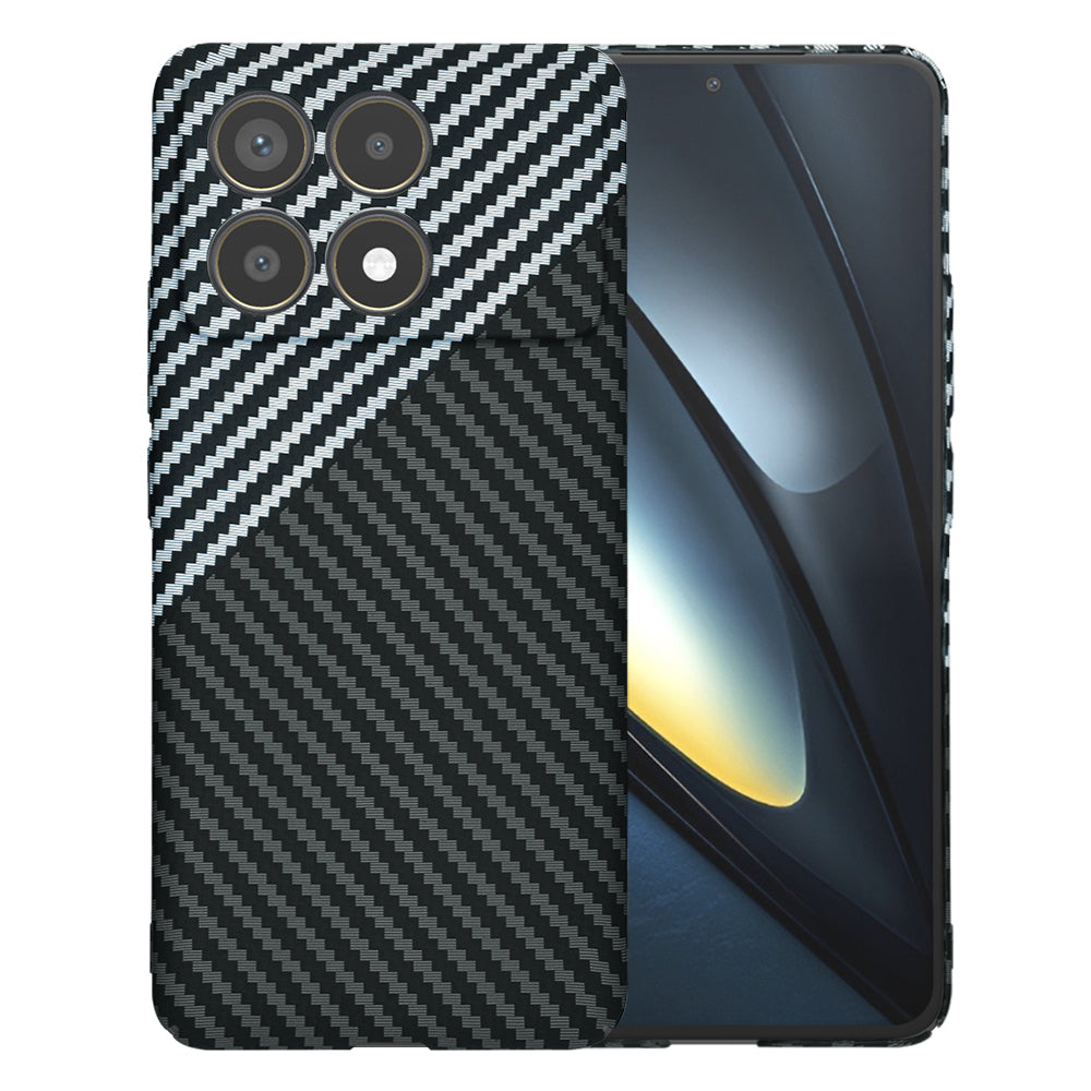 Калъф за Xiaomi Poco F6 Pro, Techsuit, Carbonite FiberShell, Черно Сиво