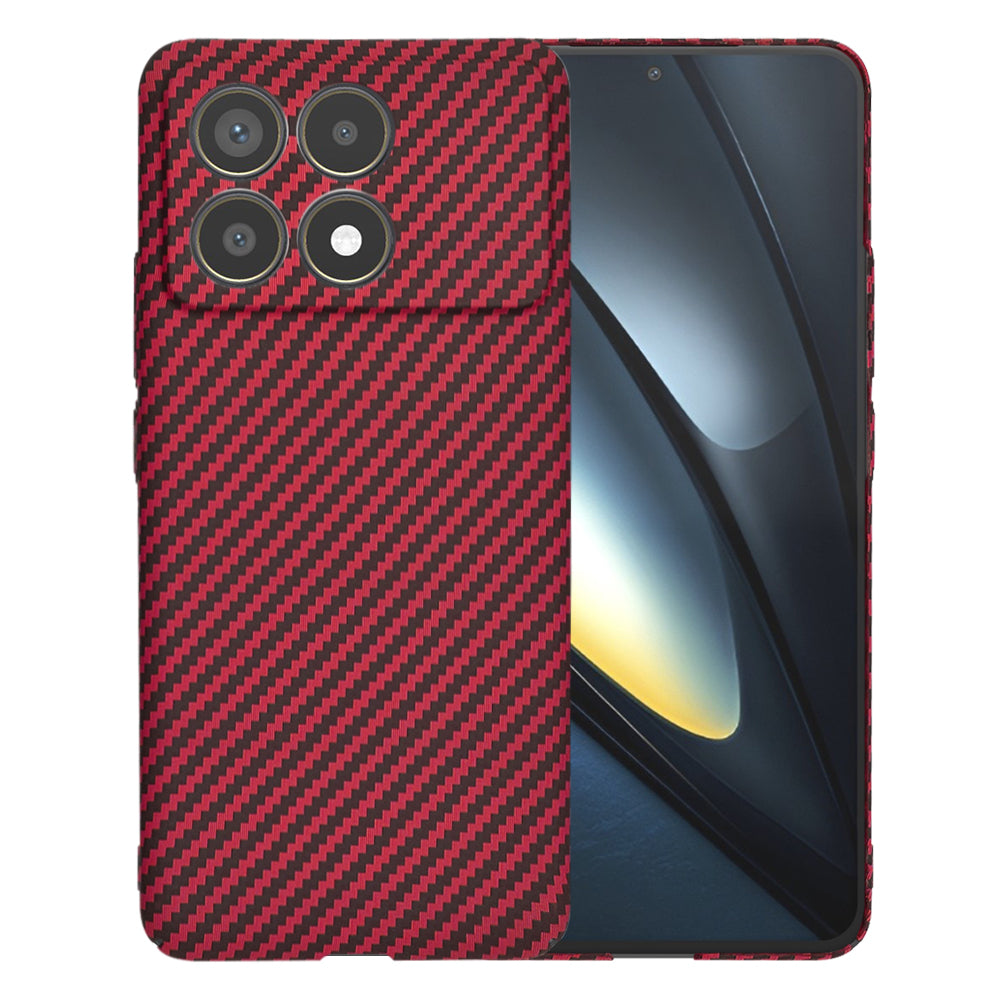 Калъф за Xiaomi Poco F6 Pro, Techsuit, Carbonite FiberShell, Червен