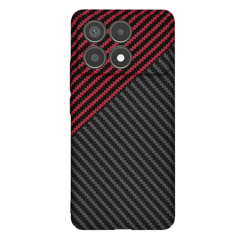 Калъф за Xiaomi Poco F6 Pro, Techsuit, Carbonite FiberShell, Черно Червен