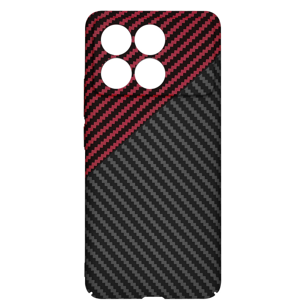 Калъф за Xiaomi Poco F6 Pro, Techsuit, Carbonite FiberShell, Черно Червен