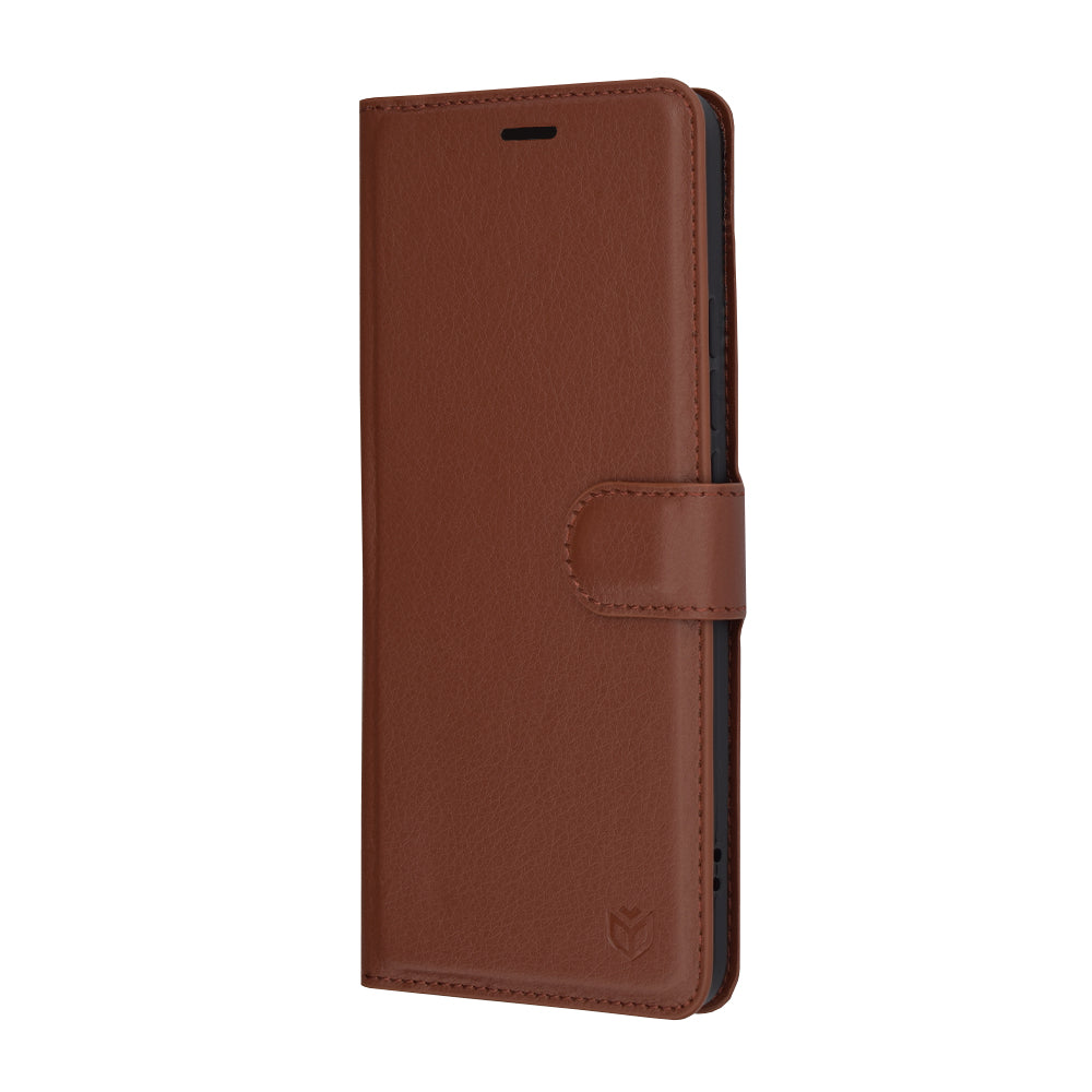 Калъф за Xiaomi Poco F6 Pro, Techsuit, Leather Folio, Кафяв