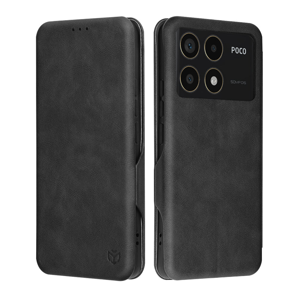 Калъф за Xiaomi Poco F6 Pro, Techsuit, Safe Wallet Plus, Черен