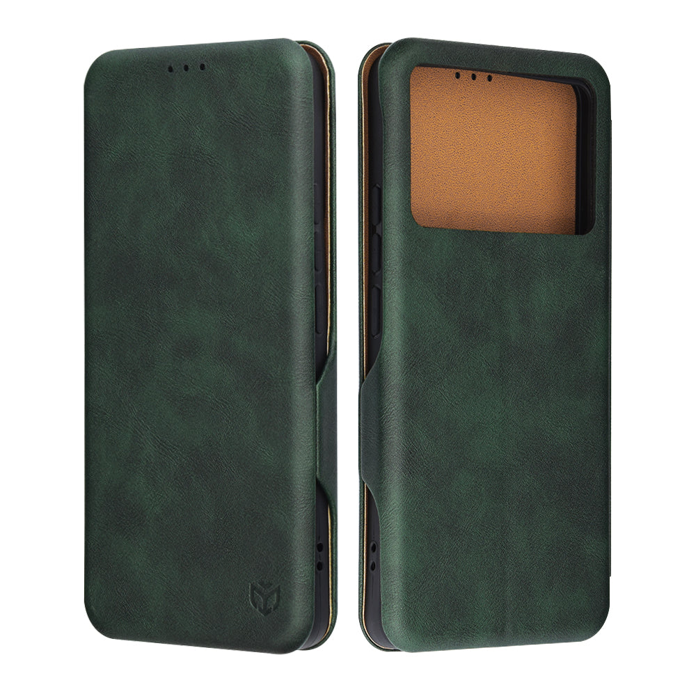 Калъф за Xiaomi Poco F6 Pro, Techsuit, Safe Wallet Plus, Зелен