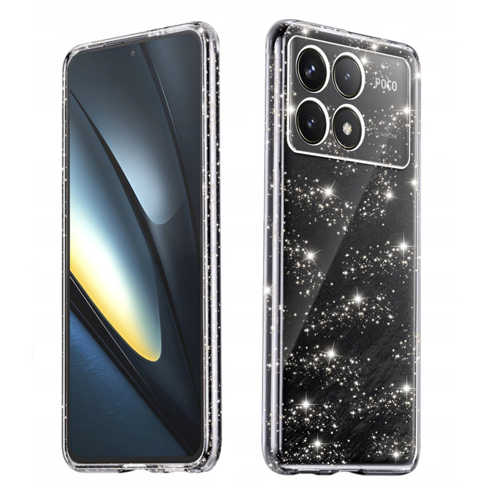 Калъф за Xiaomi Poco F6 Pro, Techsuit, SparkleSkin, Прозрачен