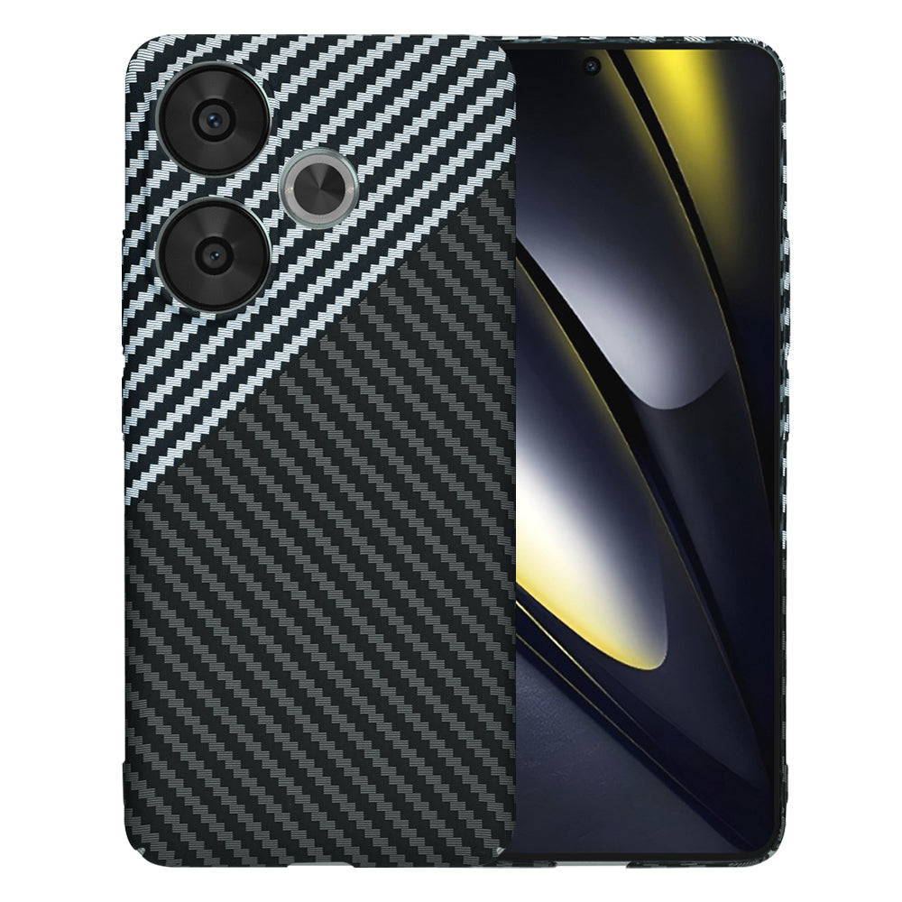 Калъф за Xiaomi Poco F6, Techsuit, Carbonite FiberShell, Черно Сиво