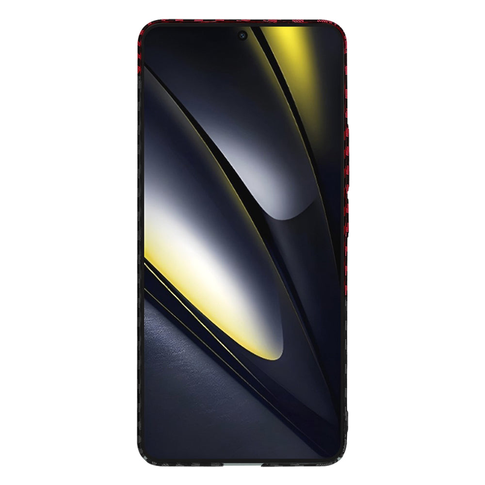 Калъф за Xiaomi Poco F6, Techsuit, Carbonite FiberShell, Черно Червен