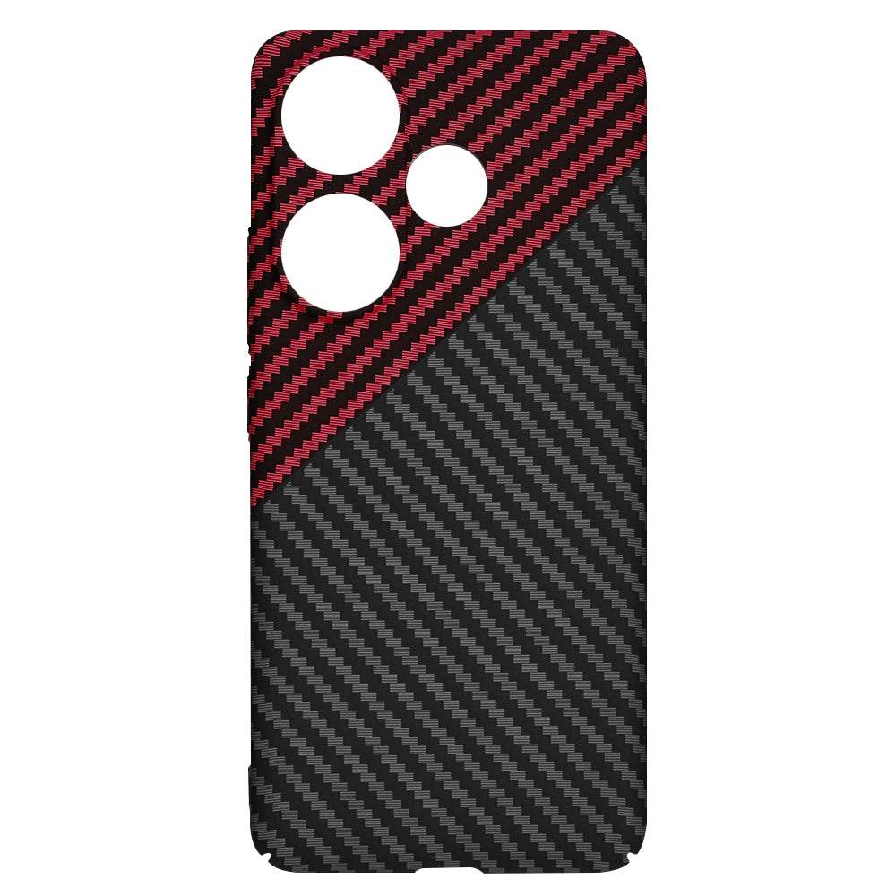 Калъф за Xiaomi Poco F6, Techsuit, Carbonite FiberShell, Черно Червен