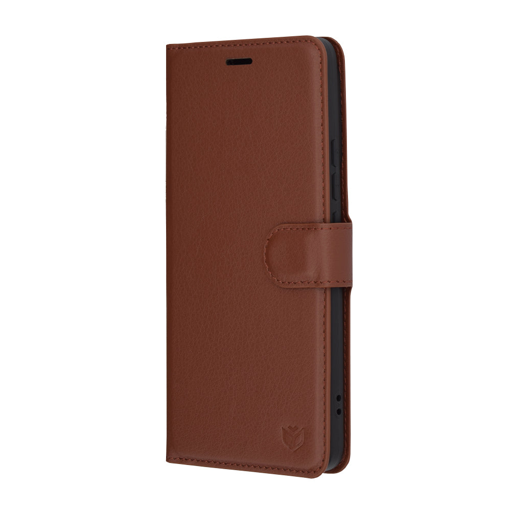 Калъф за Xiaomi Poco F6, Techsuit, Leather Folio, Кафяв