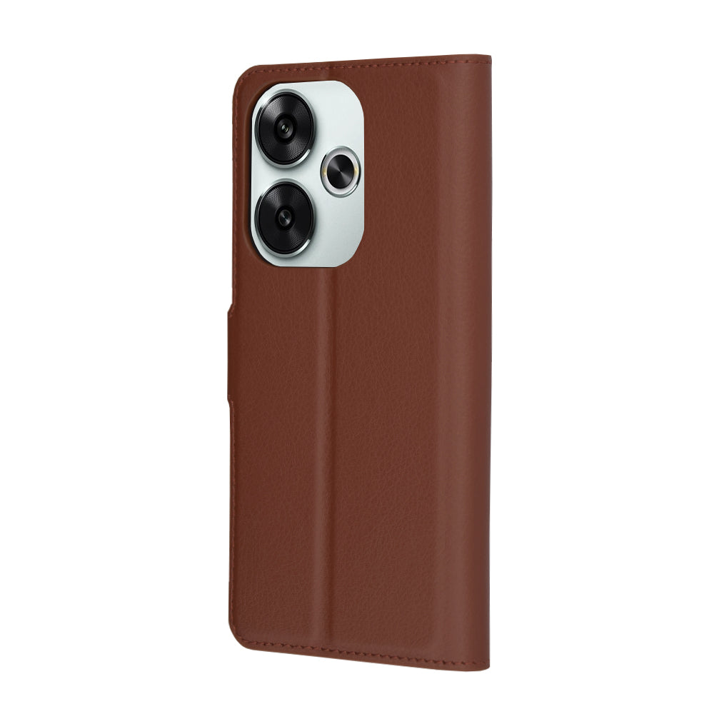 Калъф за Xiaomi Poco F6, Techsuit, Leather Folio, Кафяв