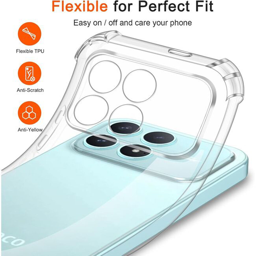 Калъф за Xiaomi Poco F8 Ultra, Techsuit, Shockproof Clear, Прозрачен