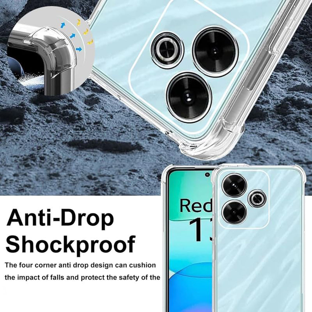 Калъф за Xiaomi Poco M6 4G / Redmi 13, Techsuit, противоударен прозрачен, прозрачен