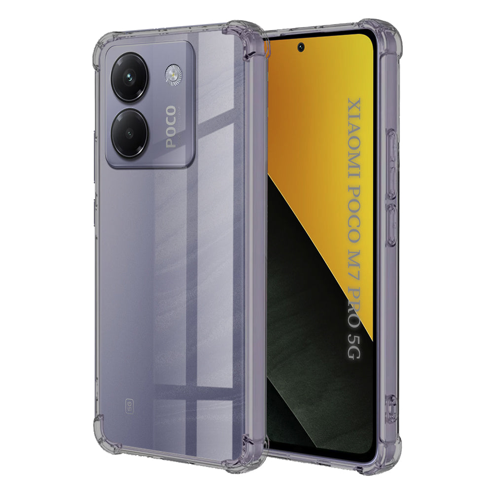 Калъф за Xiaomi Poco M7 Pro 5G, Techsuit, Shockproof Clear, Опушен