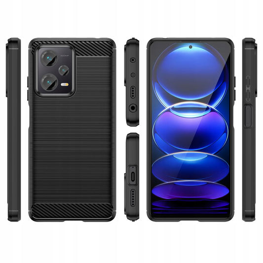 Калъф за Xiaomi Poco X5 / Note 12 5G, Techsuit, Карбон, Черен