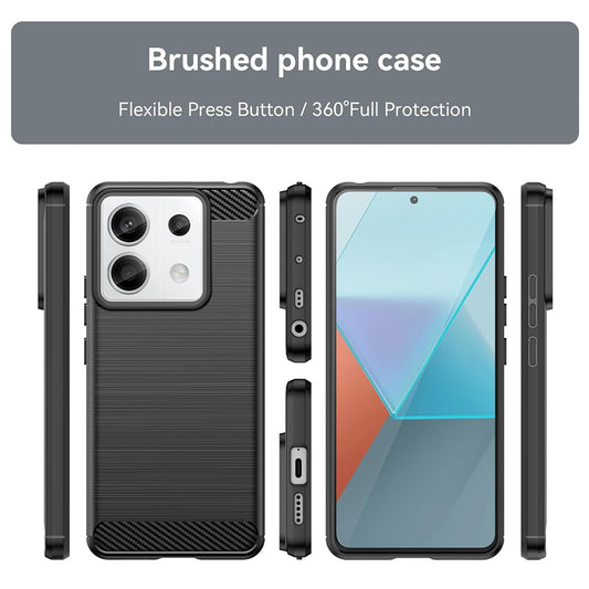 Калъф за Xiaomi Poco X6 / Note 13 Pro 5G, Techsuit, Карбон, Черен