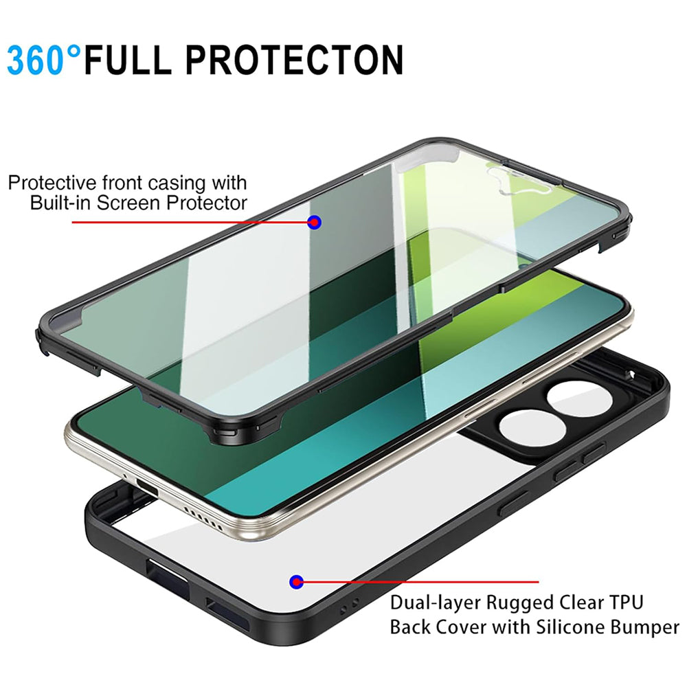 Калъф за Xiaomi Poco X6 / Note 13 Pro 5G, Techsuit, ColorVerse 360, Черен