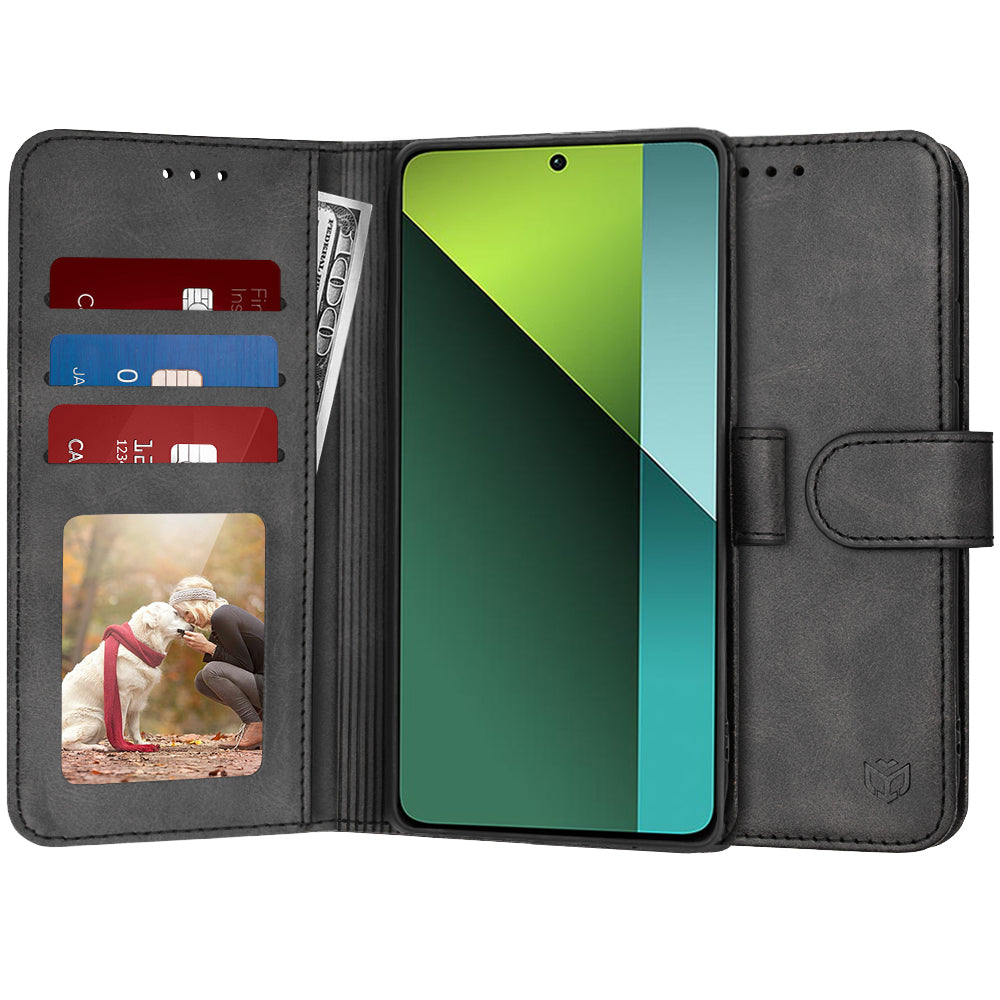Калъф за Xiaomi Poco X6 / Note 13 Pro 5G, Techsuit, Diary Book, Черен