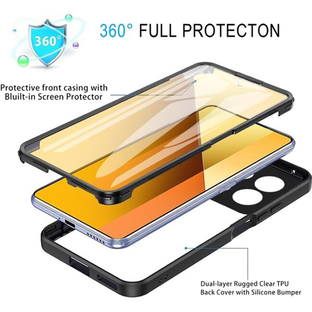Калъф за Xiaomi Poco X6 Pro, Techsuit, ColorVerse 360, Черен