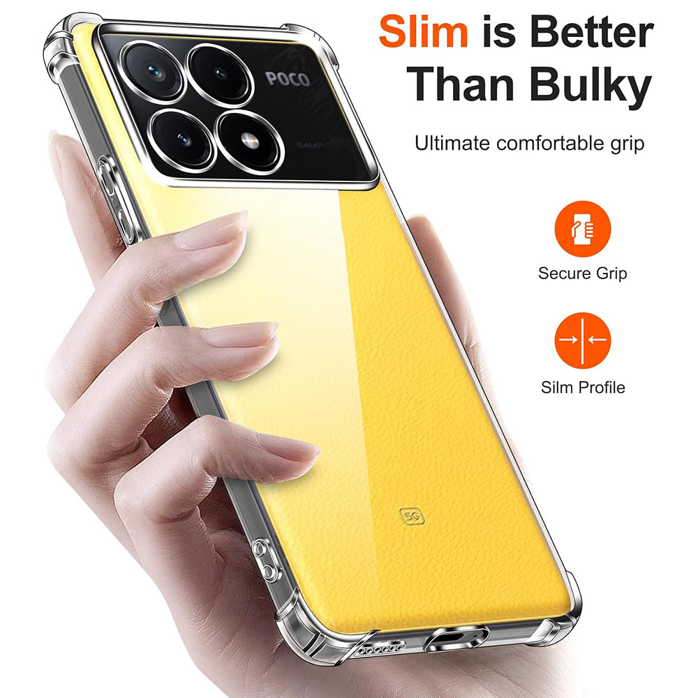 Калъф за Xiaomi Poco X6 Pro, Techsuit, противоударен прозрачен, прозрачен