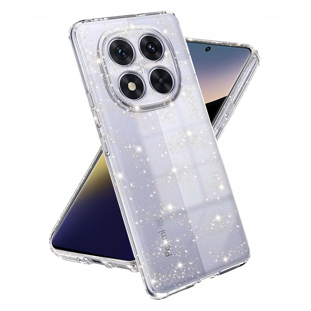 Калъф за Xiaomi Poco X7 / Note 14 Pro 5G, Techsuit, SparkleSkin, Прозрачен