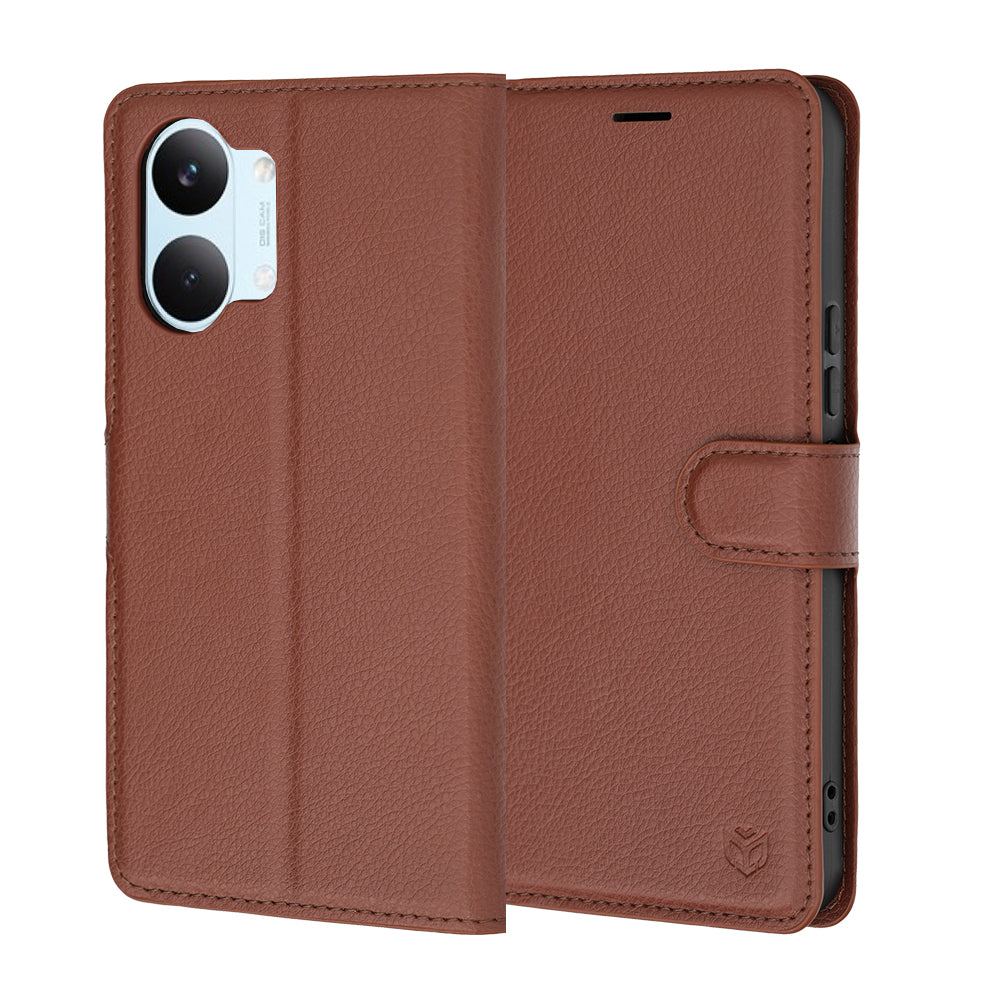 Калъф за Xiaomi Poco X8 Pro Max, Techsuit, Leather Folio, Кафяв