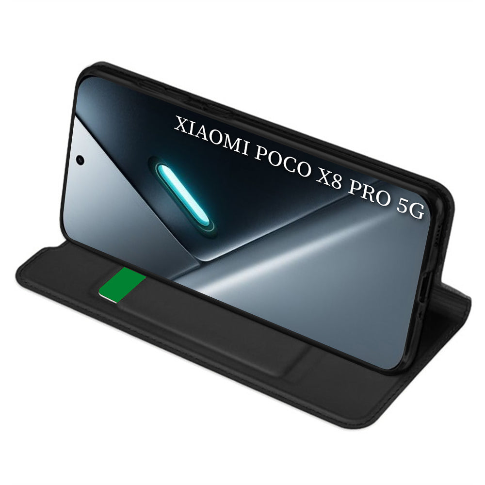 Калъф за Xiaomi Poco X8 Pro, Techsuit, Magskin Book, Черен