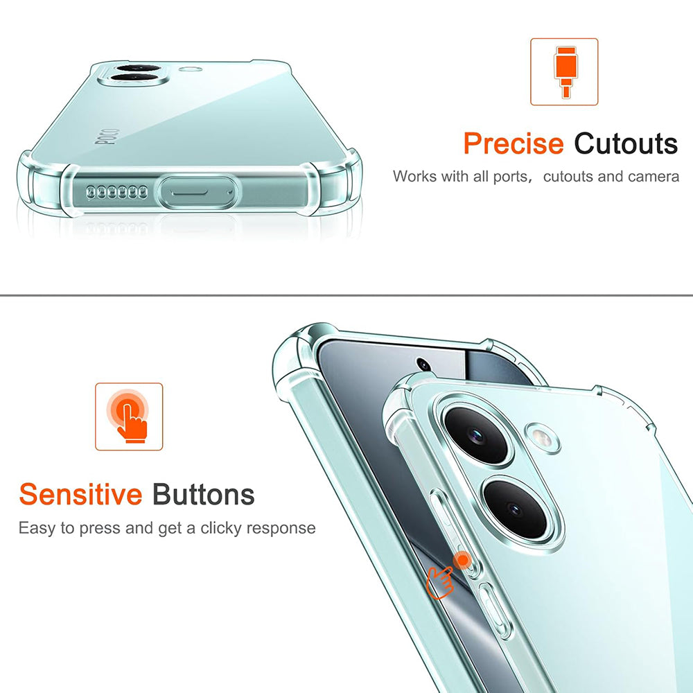 Калъф за Xiaomi Poco X8 Pro, Techsuit, Shockproof Clear, Прозрачен
