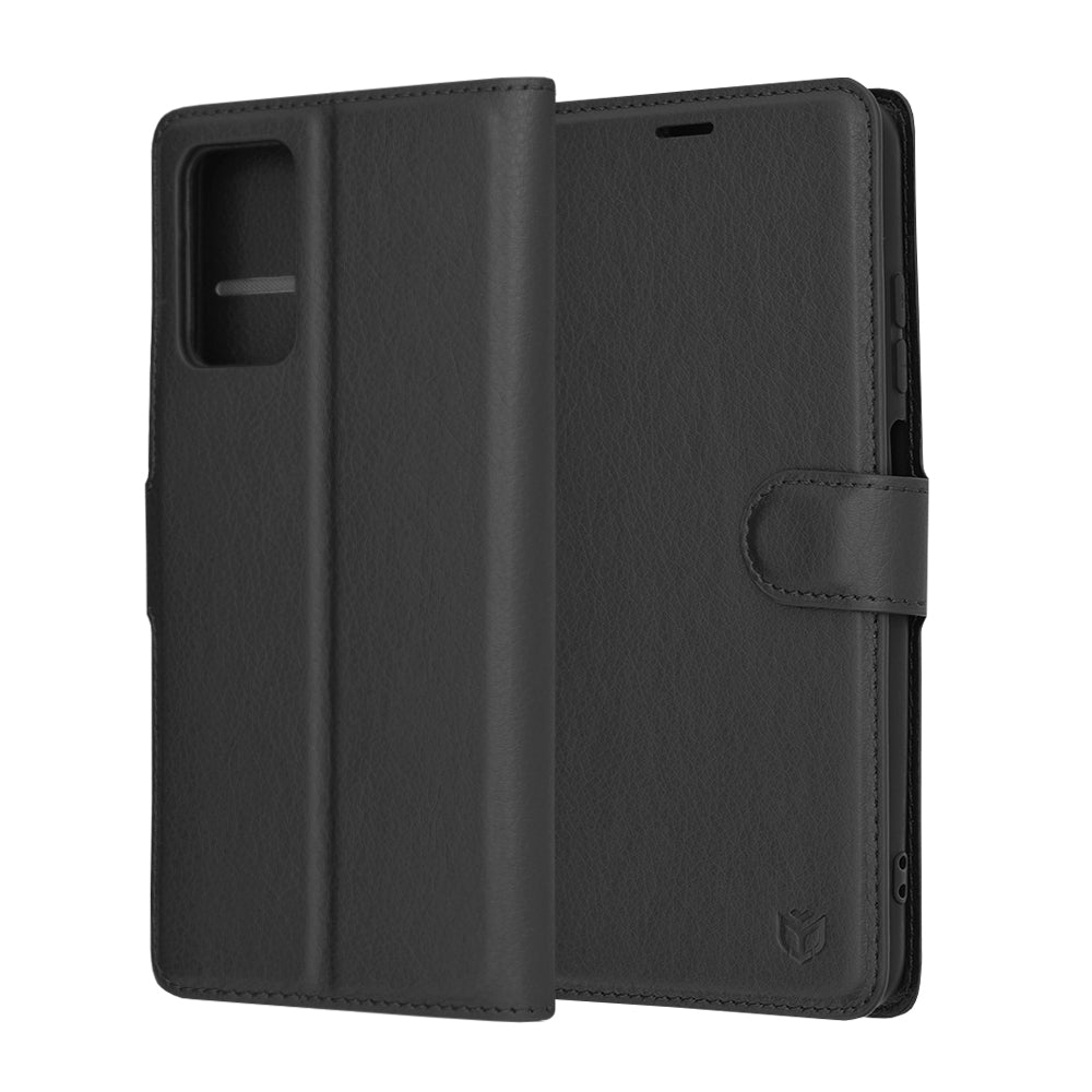 Калъф за Xiaomi Redmi 10 2022 / 10 (2021), Techsuit, Leather Folio, Черен