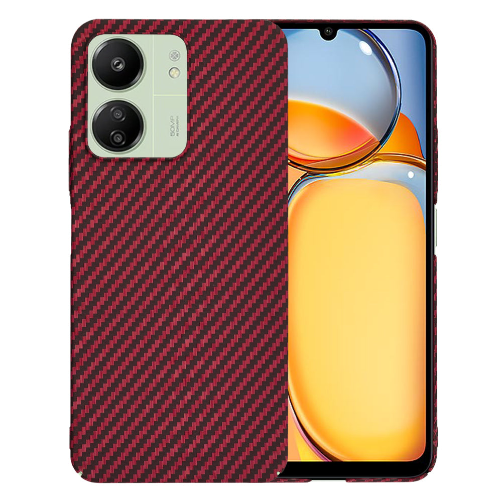 Калъф за Xiaomi Redmi 13C 5G / 13C / Poco C65, Techsuit, Carbonite FiberShell, Червен