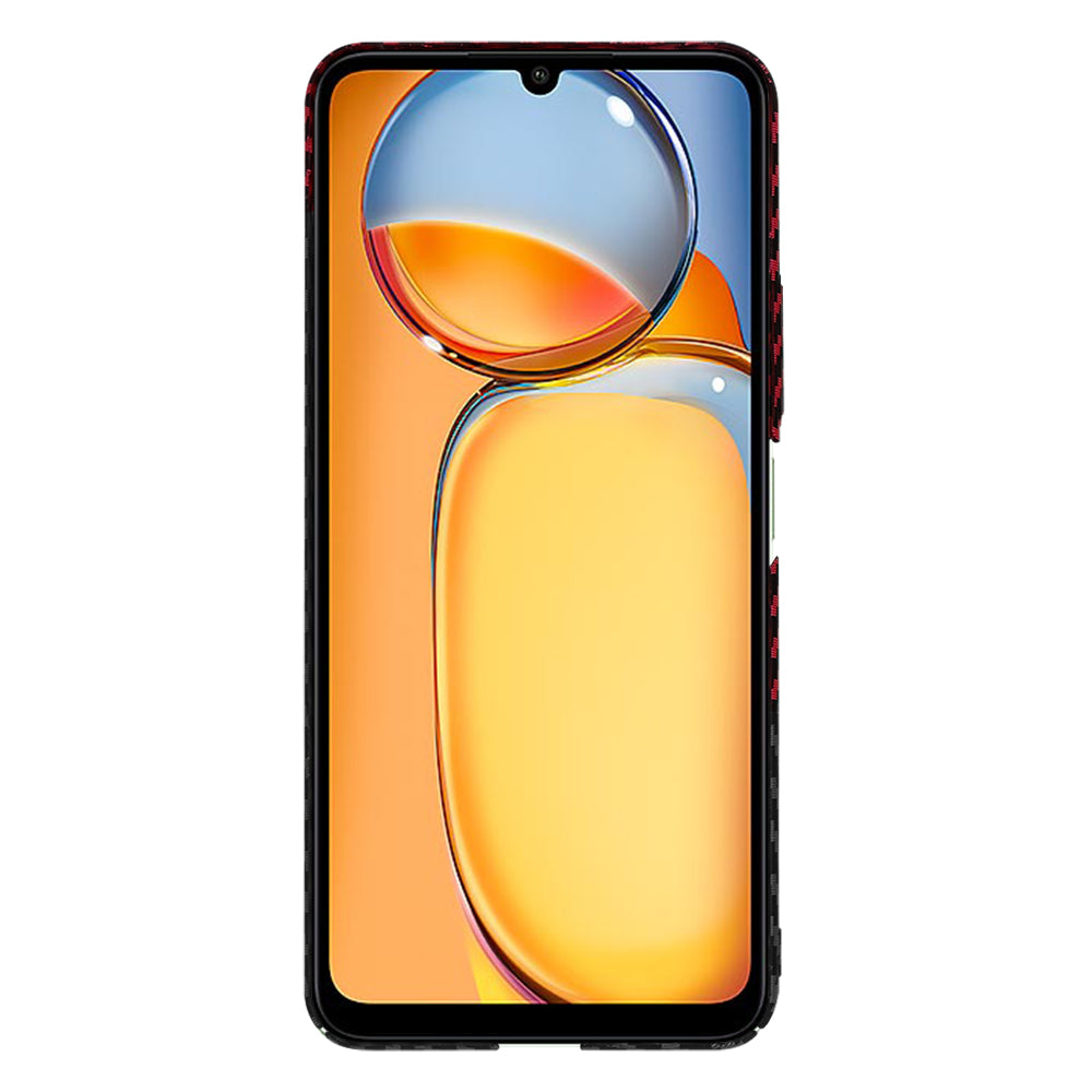 Калъф за Xiaomi Redmi 13C 5G / 13C / Poco C65, Techsuit, Carbonite FiberShell, Черно Червен
