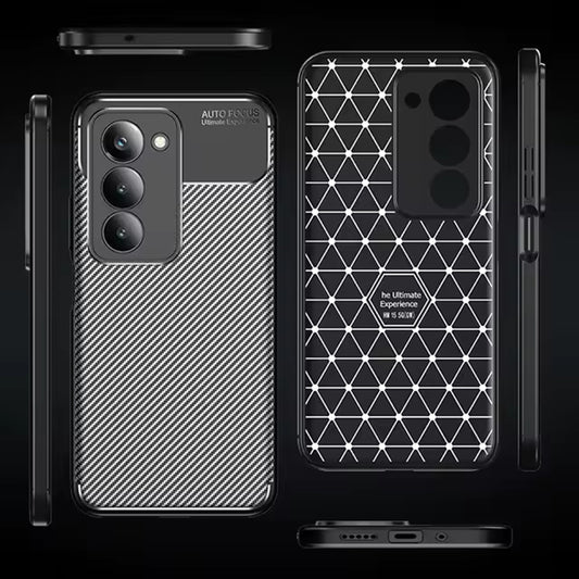 Калъф за Xiaomi Redmi 15 5G / 15 4G, Techsuit, CarbonFiber, Черен