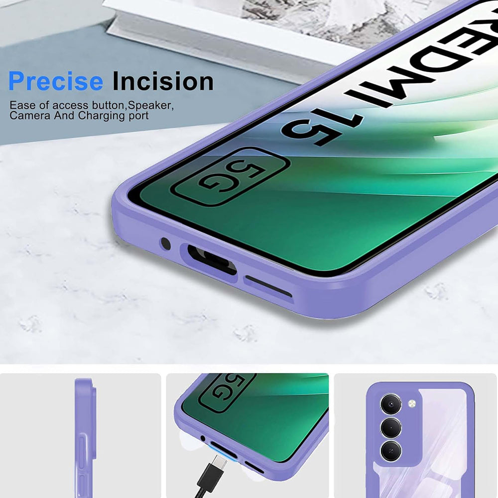 Калъф за Xiaomi Redmi 15 5G / 15 4G, Techsuit, ColorVerse 360, Лилав