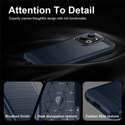 Калъф за Xiaomi Redmi 17 5G / 17 4G, Techsuit, Карбон, Син