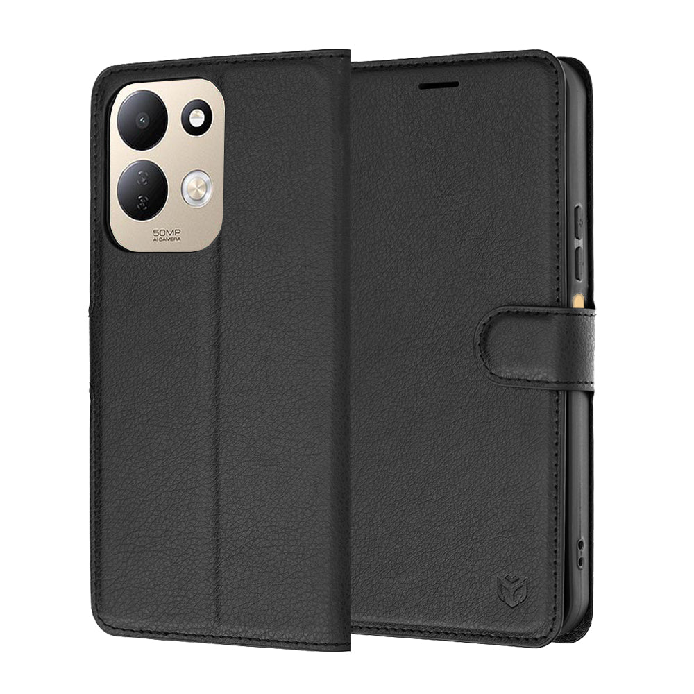 Калъф за Xiaomi Redmi 17 5G / 17 4G, Techsuit, Leather Folio, Черен