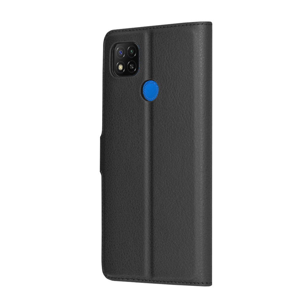 Калъф за Xiaomi Redmi 9C NFC / 9C, Techsuit, Leather Folio, Черен