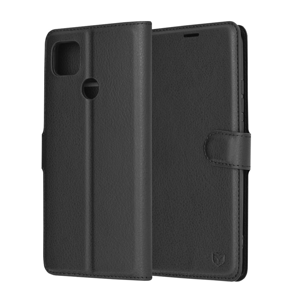 Калъф за Xiaomi Redmi 9C NFC / 9C, Techsuit, Leather Folio, Черен