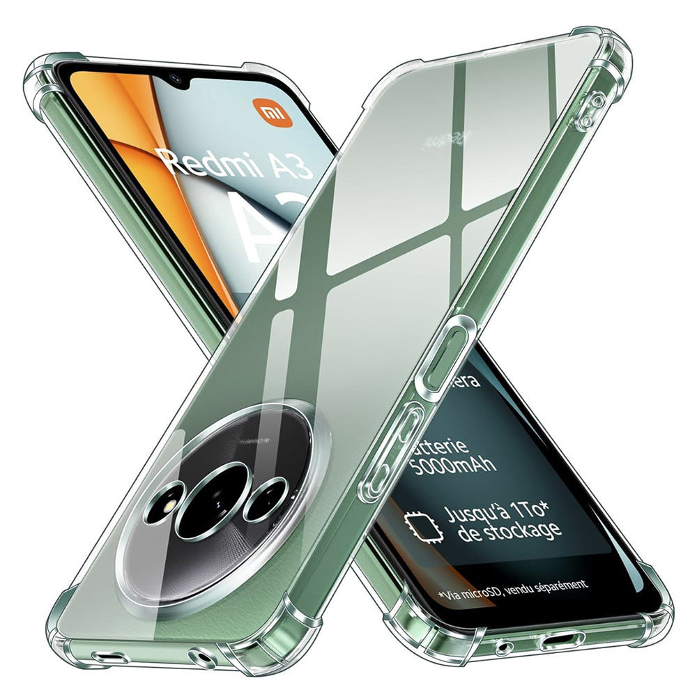 Калъф за Xiaomi Redmi A3x / A3, Techsuit, противоударен прозрачен, прозрачен