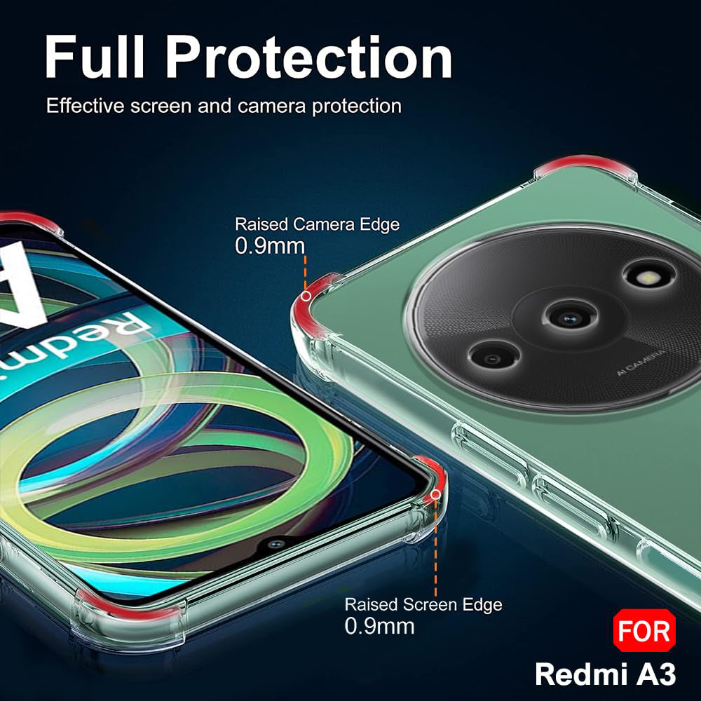 Калъф за Xiaomi Redmi A3x / A3, Techsuit, противоударен прозрачен, прозрачен