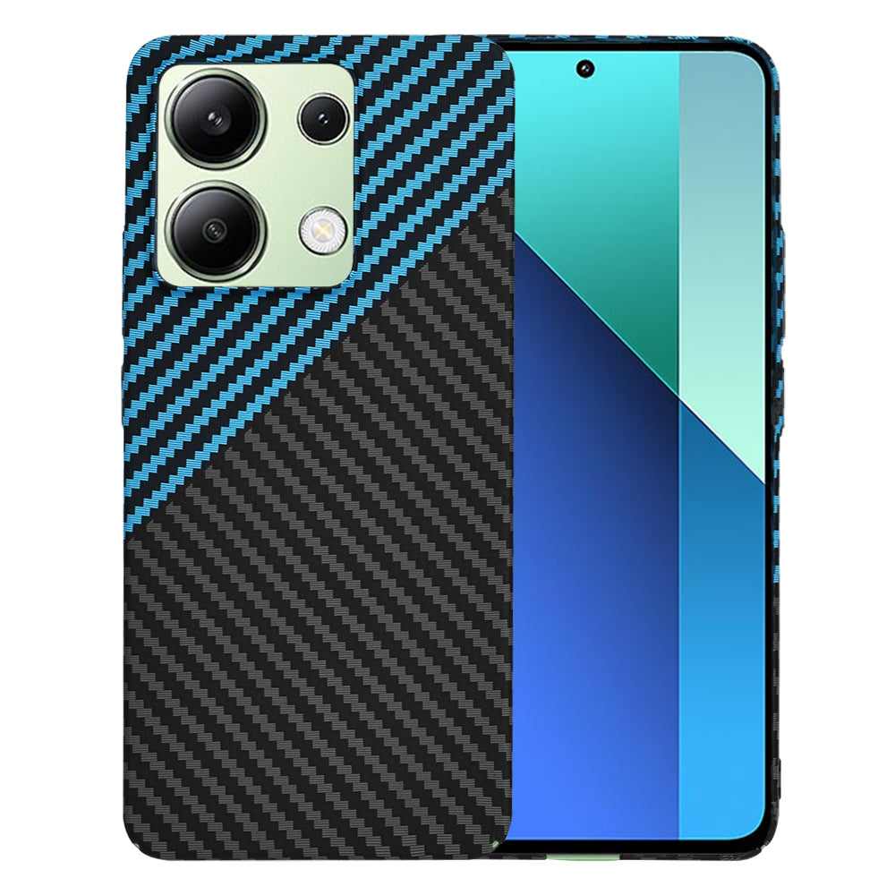 Калъф за Xiaomi Redmi Note 13 4G, Techsuit, Carbonite FiberShell, Черно Синьо