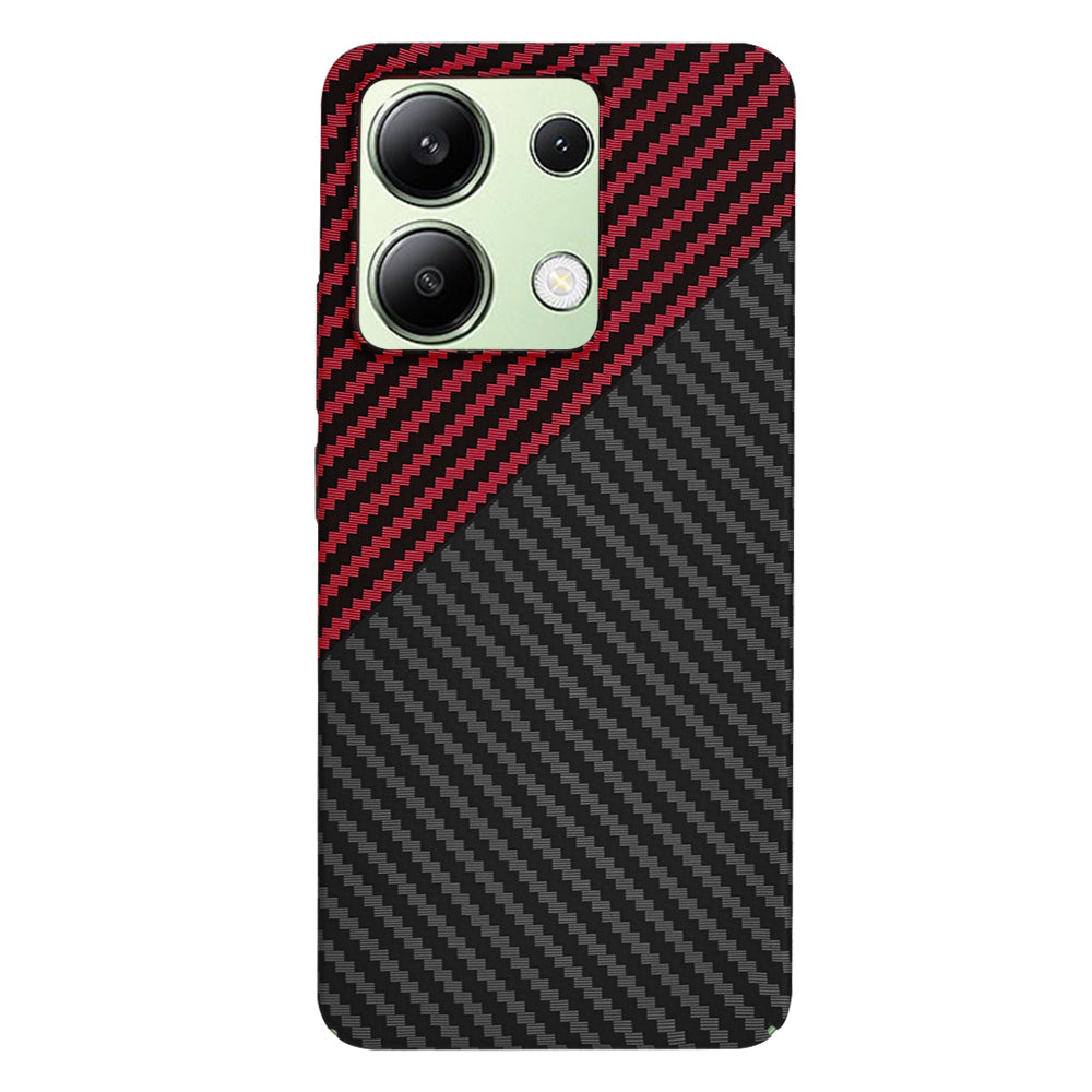 Калъф за Xiaomi Redmi Note 13 4G, Techsuit, Carbonite FiberShell, Черно Червен