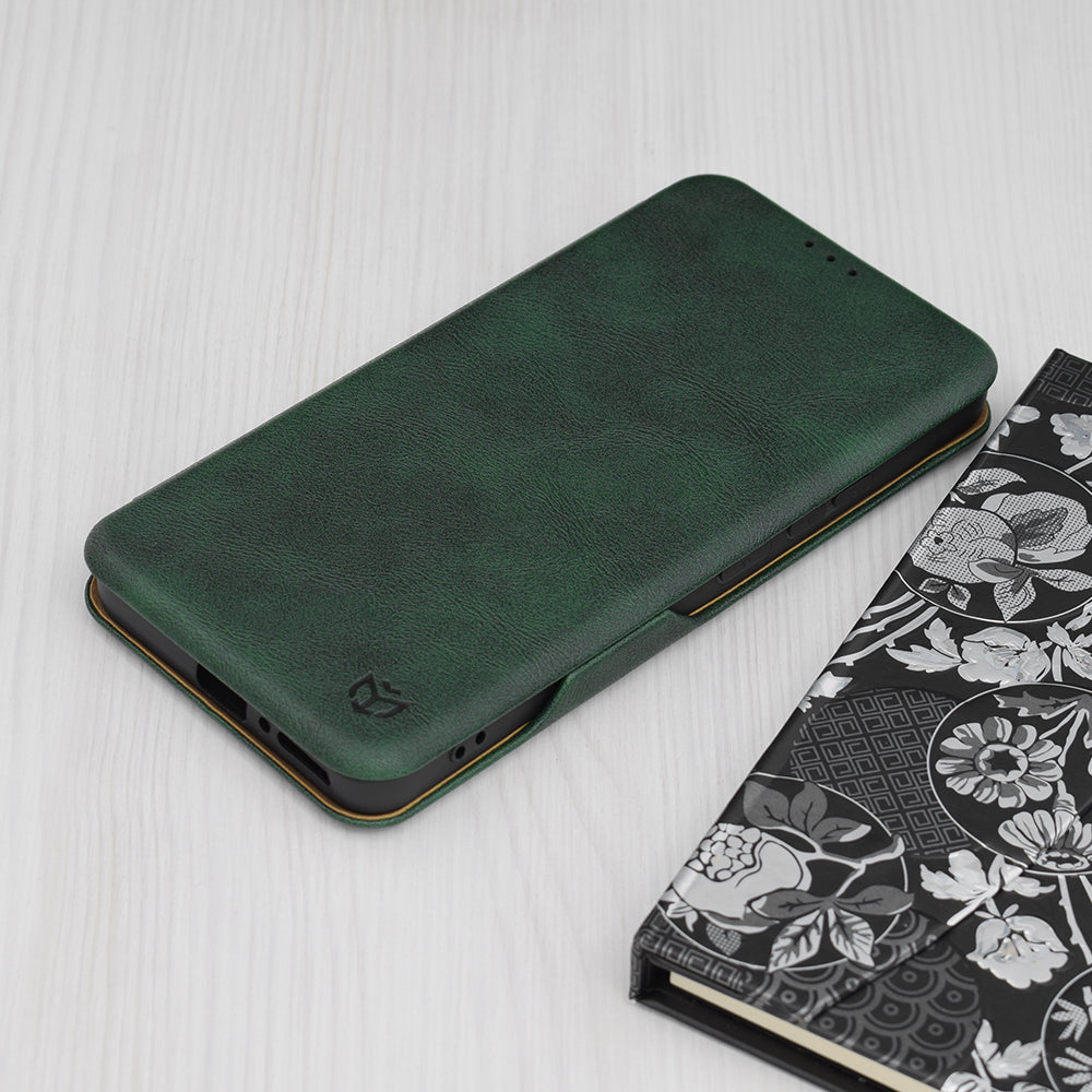 Калъф за Xiaomi Redmi Note 13 4G, Techsuit, Safe Wallet Plus, Зелен