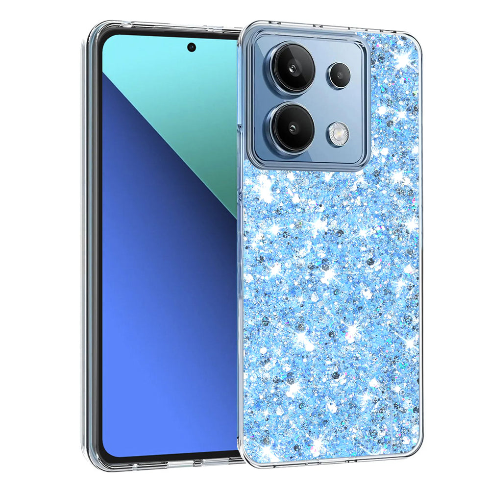Калъф за Xiaomi Redmi Note 13 4G, Techsuit, Блестящ брокат, Син
