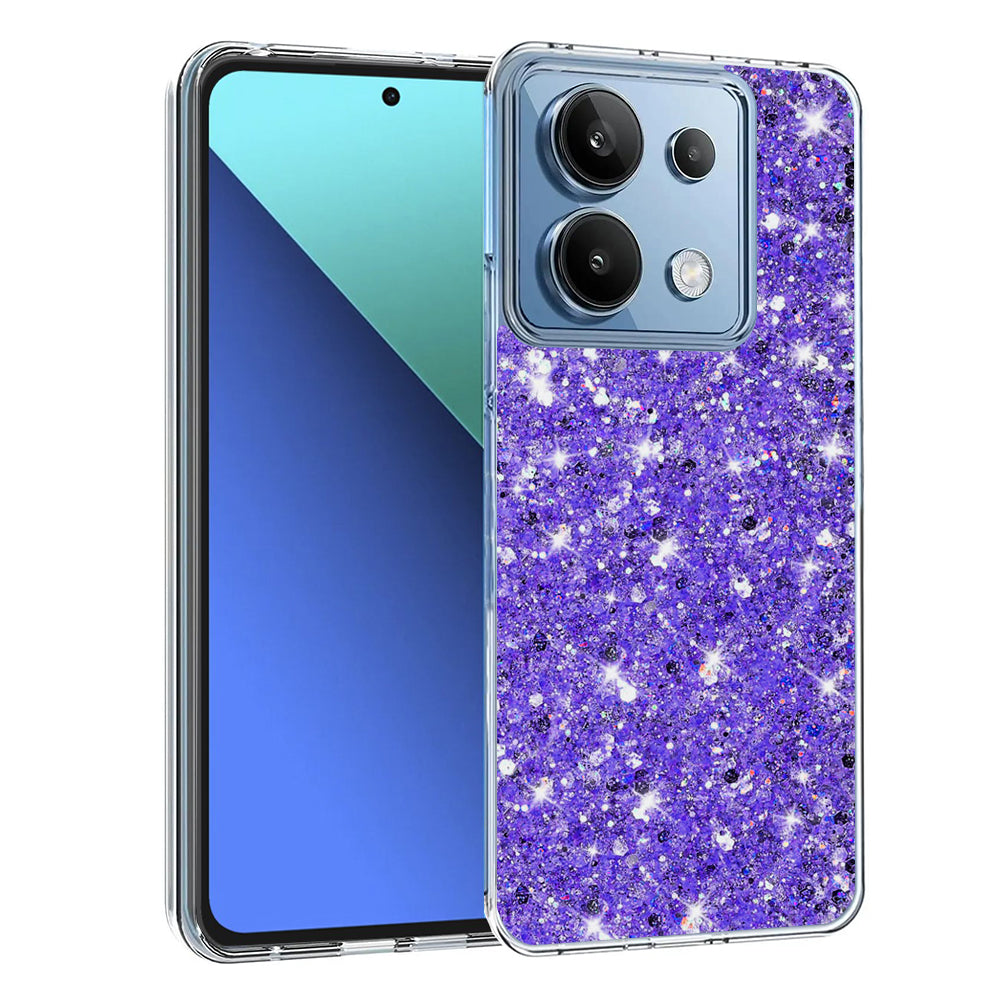 Калъф за Xiaomi Redmi Note 13 4G, Techsuit, Sparkly Glitter, Лилав