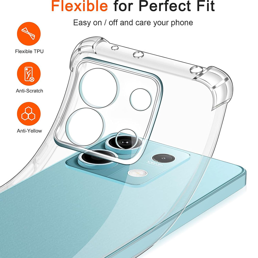 Калъф за Xiaomi Redmi Note 13 5G, Techsuit, Shockproof Clear, Прозрачен
