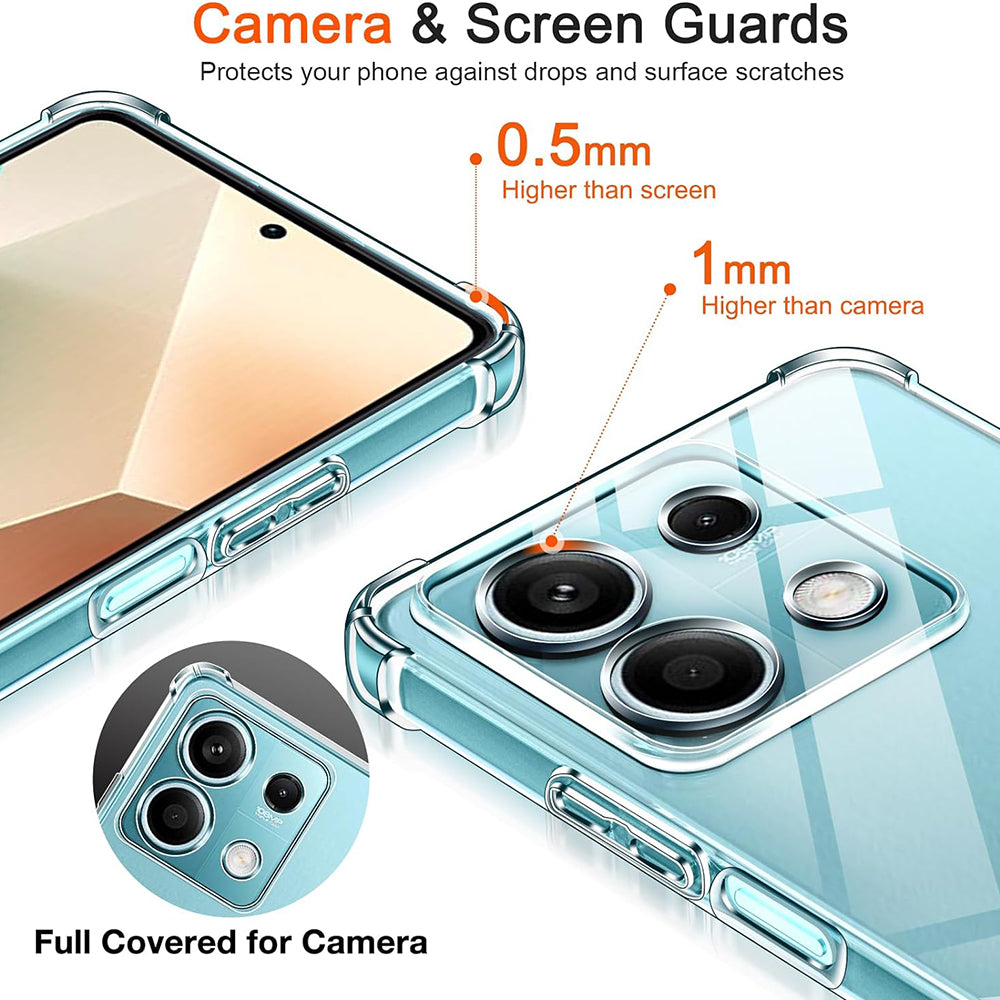 Калъф за Xiaomi Redmi Note 13 5G, Techsuit, Shockproof Clear, Прозрачен