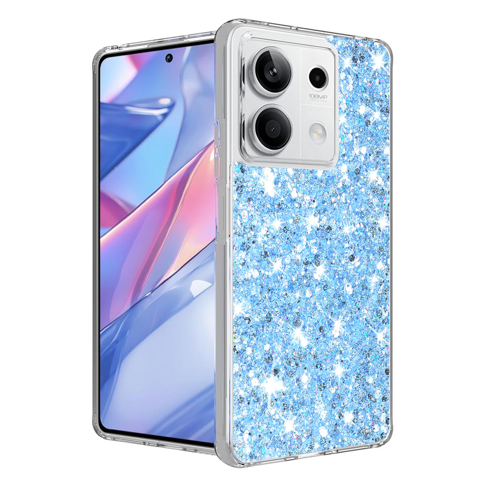 Калъф за Xiaomi Redmi Note 13 5G, Techsuit, Sparkly Glitter, Син