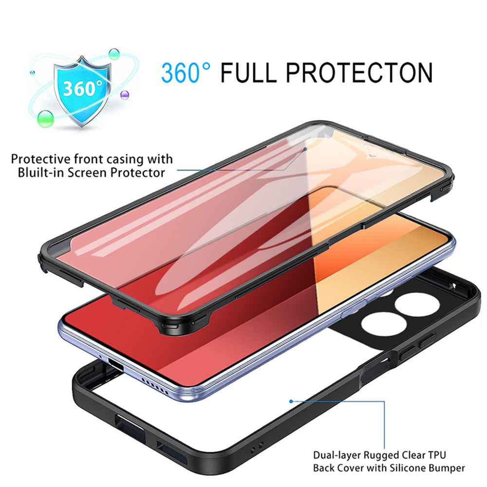Калъф за Xiaomi Redmi Note 13 Pro 4G / Poco M6 Pro 4G, Techsuit, ColorVerse 360, Черен